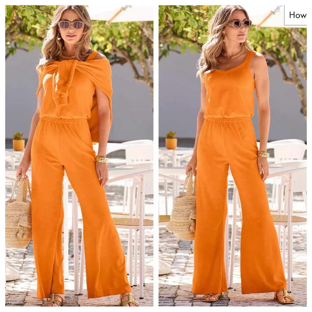 Beach Terry Blouson Jumpsuit Birds of Paradise!